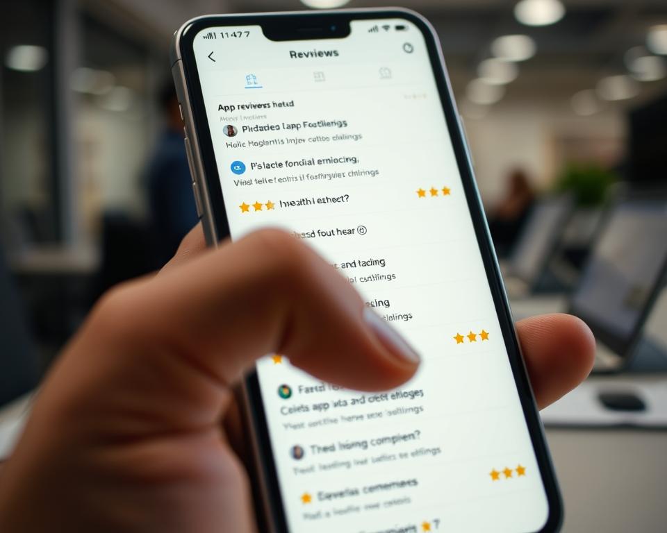 avaliações de apps